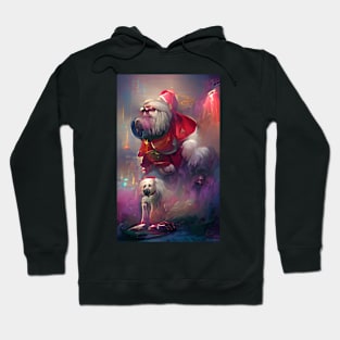 Cyberpunk Santa and His Dog Hoodie